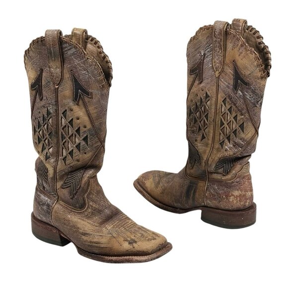 Ariat Women's Arroyo Brushed Metallic Square Toe Boots Women's Sz 6.5 B 10031431 - Picture 1 of 15